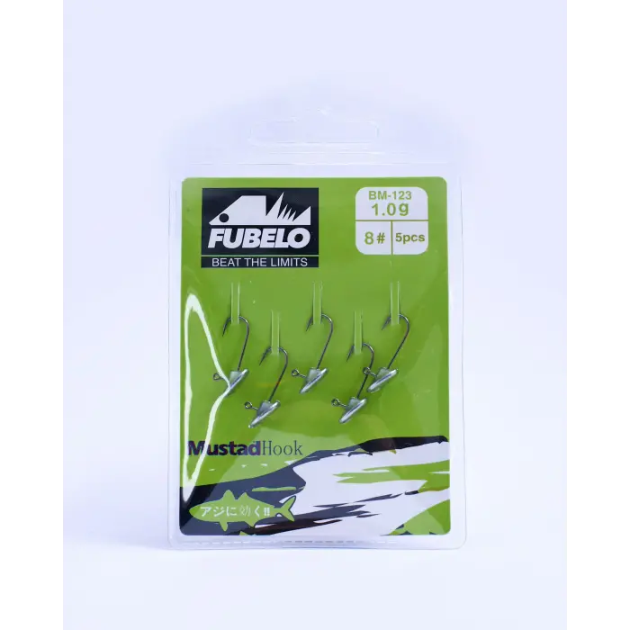 Fubelo Flat Head LRF Jighead Avcı Zoka Serisi (8 No İğne - 5 Adet)