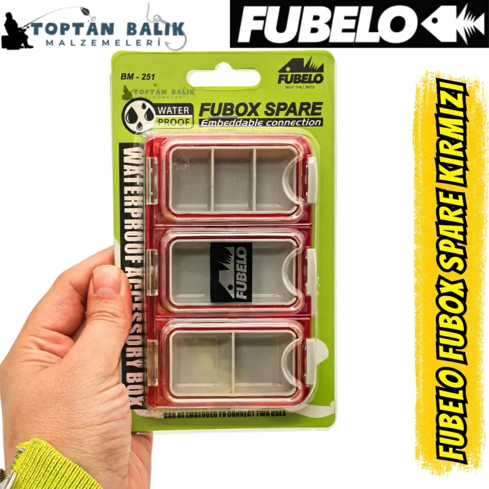 Fubelo Fubox Spare Çok Amaçlı İğne ve Klips Kutusu - Kırmızı