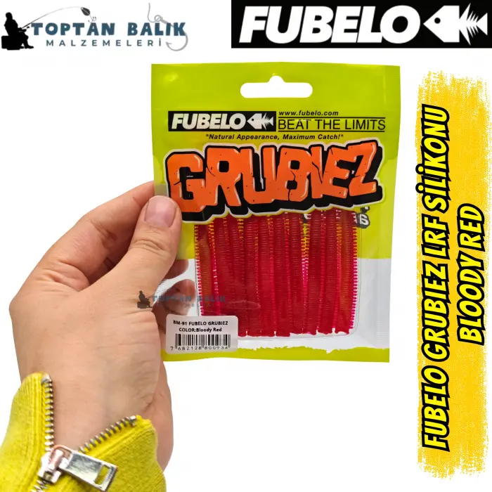 Fubelo Grubiez LRF ve Spin Silikon Yemi - Bloody Red 7cm (BM-91 BR)
