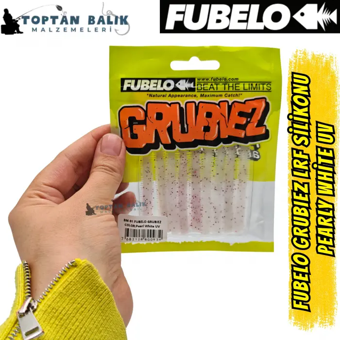 Fubelo Grubiez LRF ve Spin Silikon Yemi - Pearly White UV 7cm (BM-91 PWU)