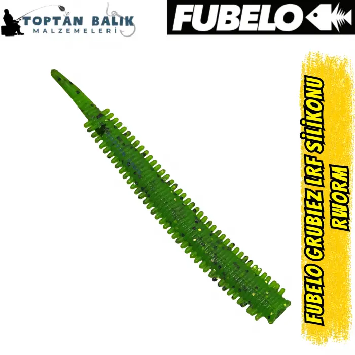 Fubelo Grubiez LRF ve Spin Silikon Yemi - R Worm Glow 7cm (BM-91 RG)