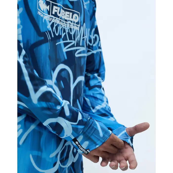 Fubelo Pro Drift Deep Performance Teknik Outdoor ve Bisiklet Tişörtü - Mavi (2XL Beden)