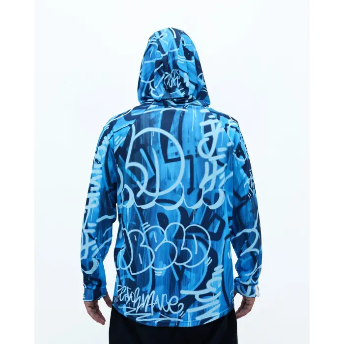 Fubelo Pro Drift Deep Performance Teknik Outdoor ve Bisiklet Tişörtü - Mavi (2XL Beden)