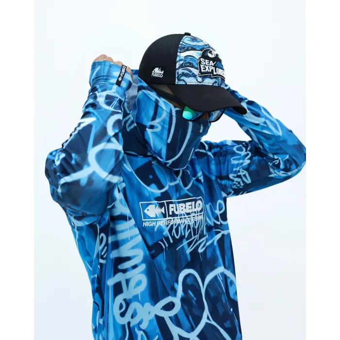 Fubelo Pro Drift Deep Performance Teknik Outdoor ve Bisiklet Tişörtü - Mavi (2XL Beden)