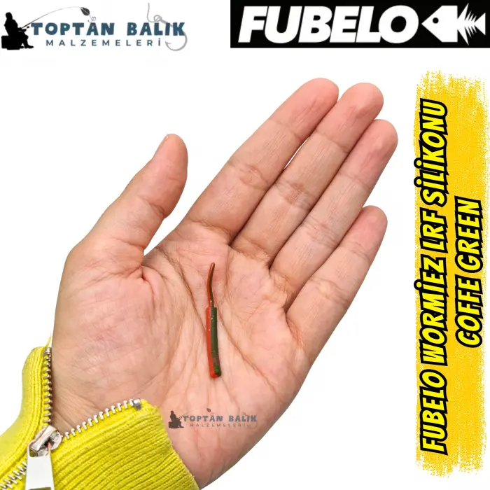 Fubelo Wormiez LRF Silikon Yemi - Coffe Green (5.2 cm / 18 Adet)