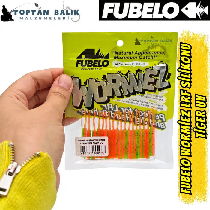 Fubelo Wormiez LRF Silikon Yemi - Fire Tiger (5.2 cm / 18 Adet)