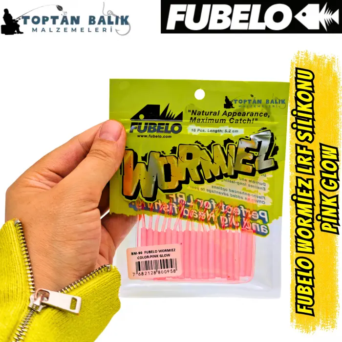 Fubelo Wormiez LRF Silikon Yemi - Pink Glow (5.2 cm / 18 Adet)