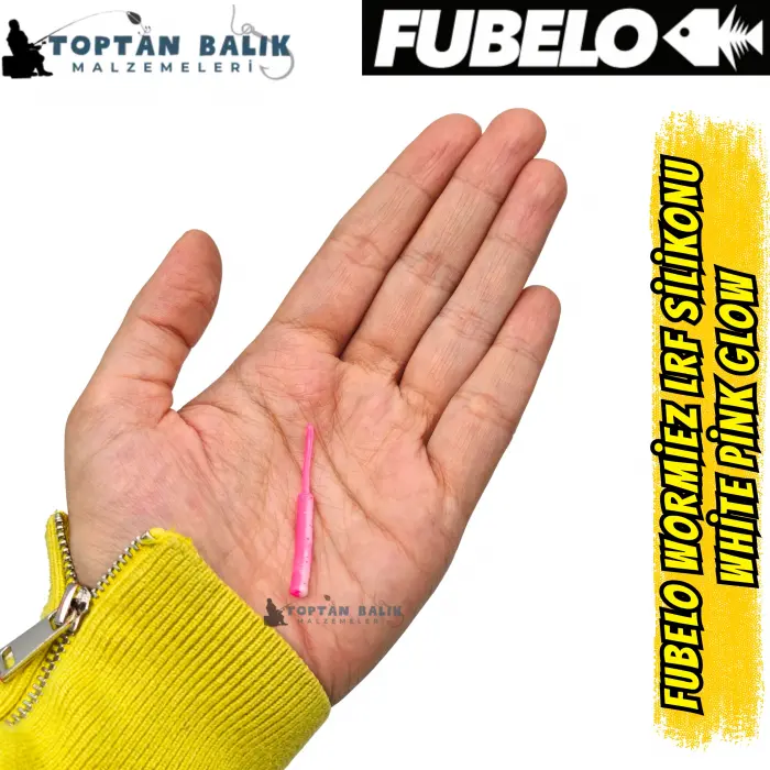 Fubelo Wormiez LRF Silikon Yemi - White Pink Glow 5.2 cm (18 Adet)