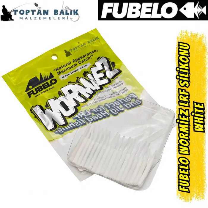 Fubelo Wormiez LRF Silikon Yemi - White (5.2 cm / 18 Adet)
