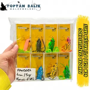 Pandora CrazyLure Frog 4cm 5gr - 8li Karışık Seri Kutu