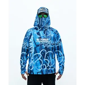 Fubelo Pro Drift Deep Performance Teknik Outdoor ve Bisiklet Tişörtü - Mavi (2XL Beden)
