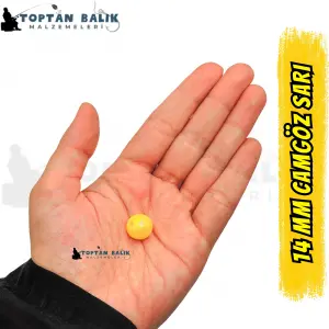 İthal Camgöz Sarı Sazan Balık Boncuğu 14 mm (İç Çap: 2.5 mm) - 500 Gr Paket