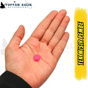 Tek Mısır Tanesi Formunda Pembe Sazan Boncuğu 11.5 x 6.5 mm (İç Çap: 3 mm) - 500 Gr Paket