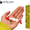 Fırsat Paketi: Turna Silikonu 10cm 18gr - Kırmızı Kafa Kırmızı Kuyruk (5’li Set)