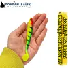 Camorex TW125 Silikon Yem - 12.5cm 10gr (Renk-001 Kırmızı Kafa Yeşil Siyah Çizgili)