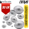 Zeytin Gezer Kurşun Olta Ağırlığı - 30 gr (1 kg Paket)