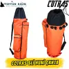 Cotras 5’li Boru Tipi Kamış Taşıma Çantası – Turuncu & Siyah