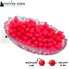 Kulplu Pembe Sazan Balık Boncuğu 10 mm (Kulp / İç Çap: 2 mm) - 500 Gr Paket