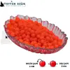 Kulplu Turuncu Sazan Balık Boncuğu 8 mm (Kulp / İç Çap: 2 mm) - 500 Gr Paket