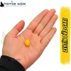 Zeytin Formunda Sarı Sazan Balık Boncuğu 15 x 11.5 mm (İç Çap: 3 mm) - 500 Gr Paket