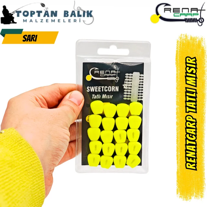 Renat Carp Tatlı Mısır Seti - (20 Adet Mısır + 20 Adet Boile Stoperi)