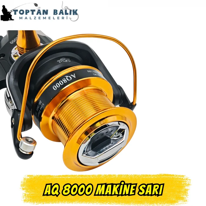 AQ 8000 Premium Surf Olta Makinesi - 18+1 Bilyeli (Sarı)
