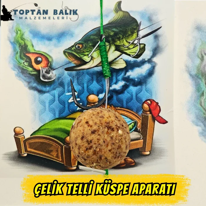 Orijinal Boilieli Hazır Sazan Düzenek Takımı – Profesyonel Rig İpli