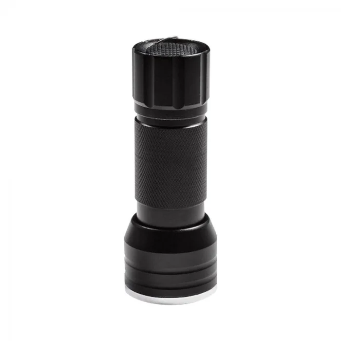 Powermaster PM-6351 UV Işınlı 21 Ledli 10 cm Metal Kasa Pilli El Feneri (395nm Mor Işık)
