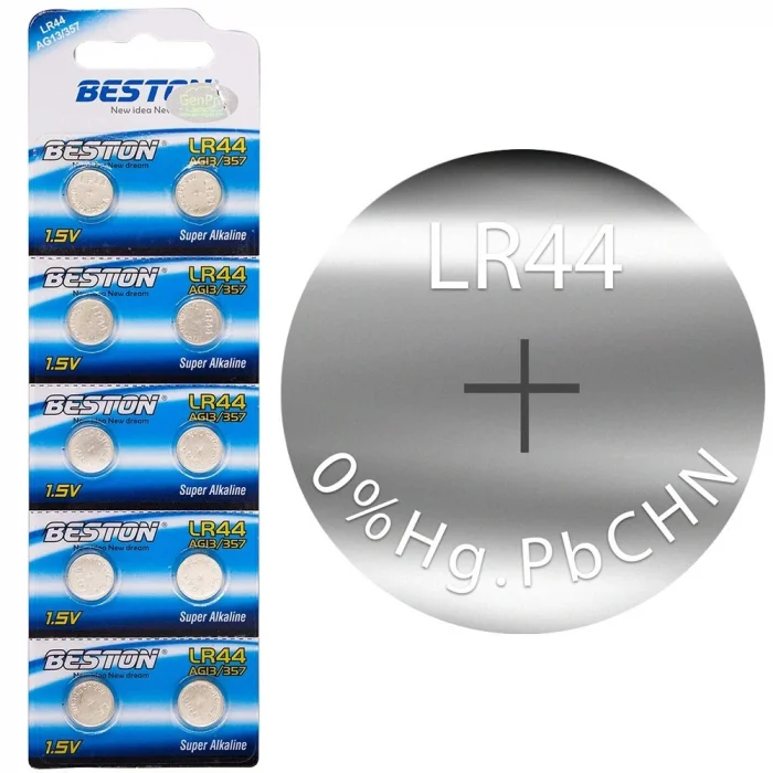 Beston Alkalin AG13 / 357 LR44 1.5V 10lu Blister Düğme / Saat Pili (BST-LR44)