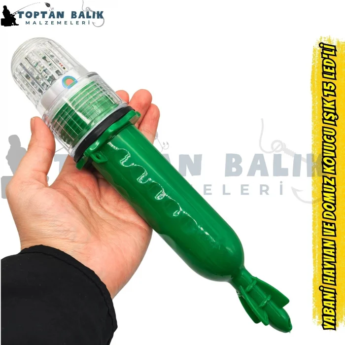 Yabani Hayvan ve Domuz Kovucu Işık 15 LEDli 3 Renk Çakarlı Domuz Feneri / Balıkçı Ağ Feneri