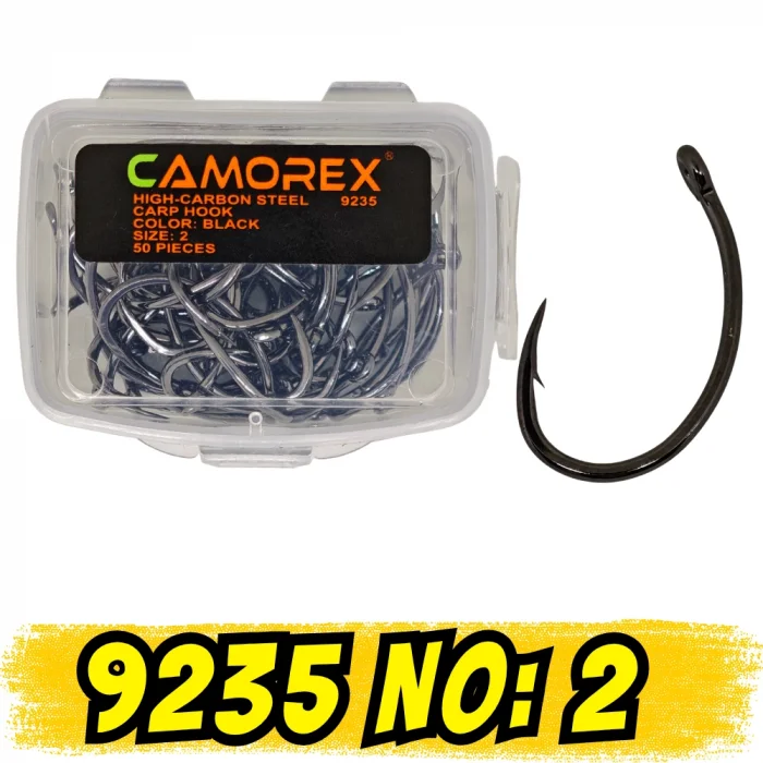 Camorex 9235 Hirisi Karbon Çelik Sazan İğnesi No: 2