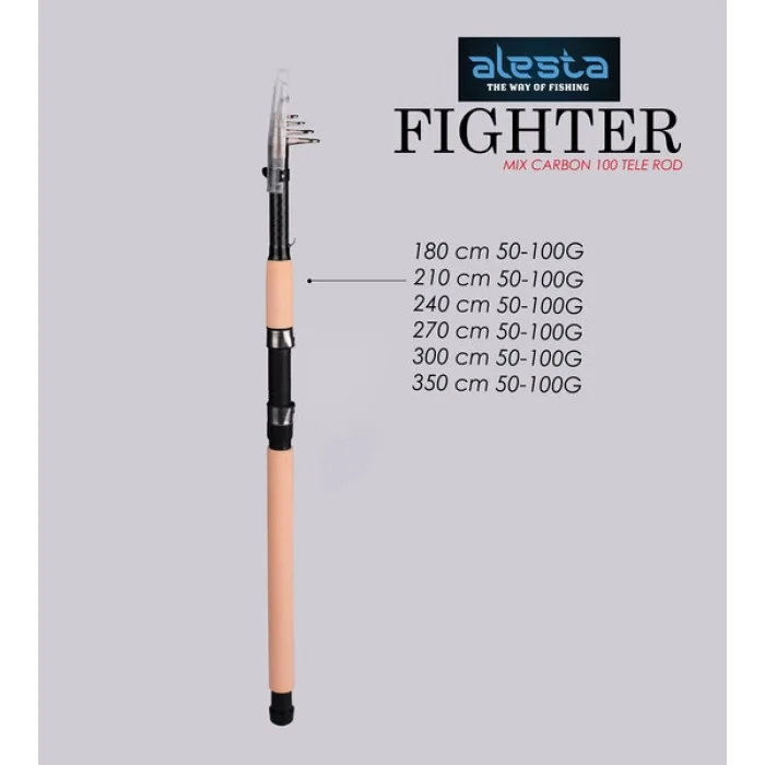FIGHTER 100 X5000 TELE 350 CM 50-100G MIX KARBON
