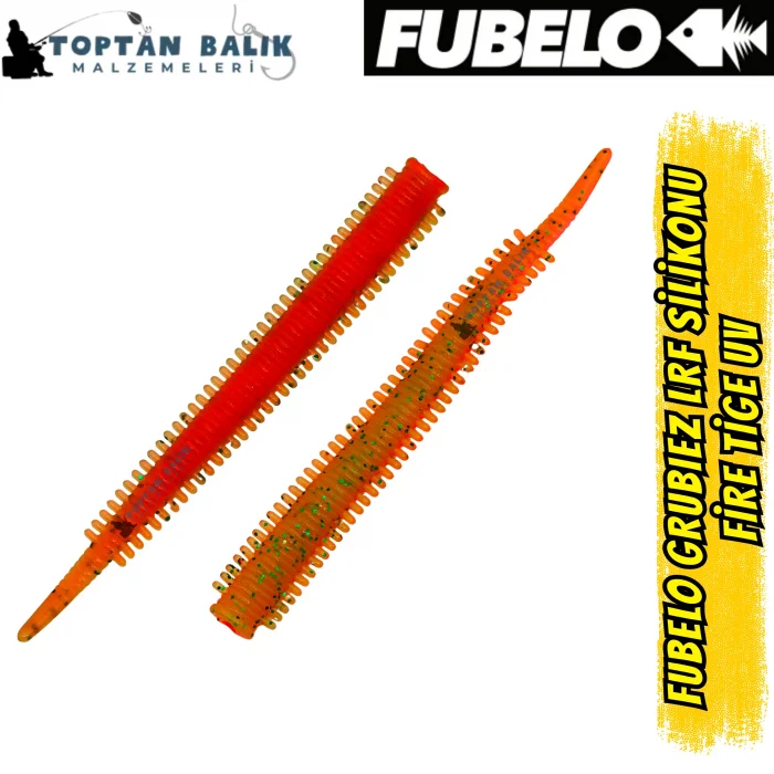 Fubelo Grubiez LRF ve Spin Silikon Yemi - Fire Tiger UV 7cm (BM-91 FT)