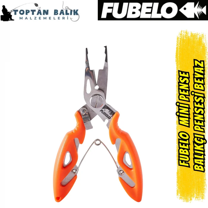 Fubelo Mini Split Ring Paslanmaz Halka Açma Pensesi - Turuncu
