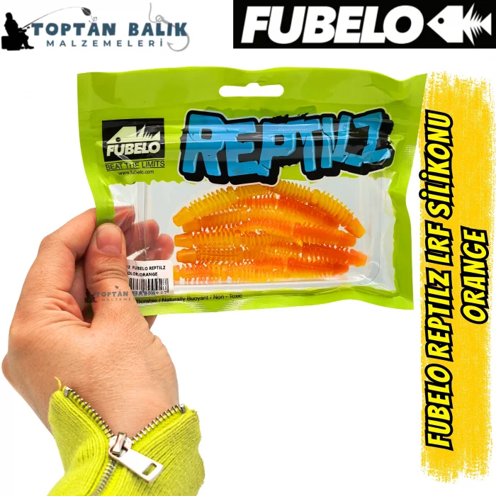 Fubelo Reptilz LRF ve Spin Silikon Yemi - Orange 7.5 cm (BM-92 O)