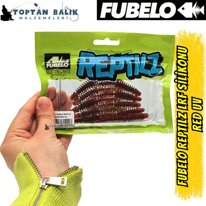 Fubelo Reptilz LRF ve Spin Silikon Yemi - Red UV 7.5 cm (BM-92 RU)
