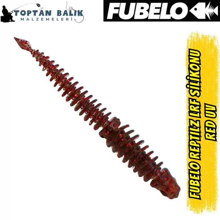 Fubelo Reptilz LRF ve Spin Silikon Yemi - Red UV 7.5 cm (BM-92 RU)