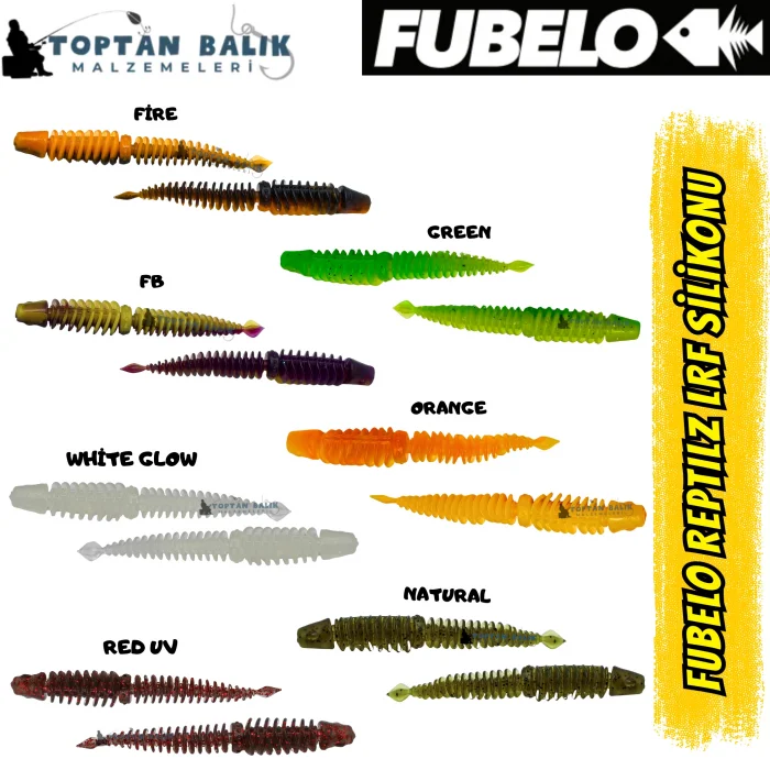 Fubelo Reptilz LRF ve Spin Silikon Yemi - White Glow 7.5 cm (BM-92 WG)