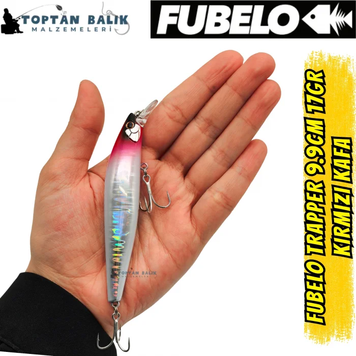 Fubelo Trapper Tungsten AR-C Sinking Maket Yem 9.9 cm 17 gr - Kırmızı Kafa