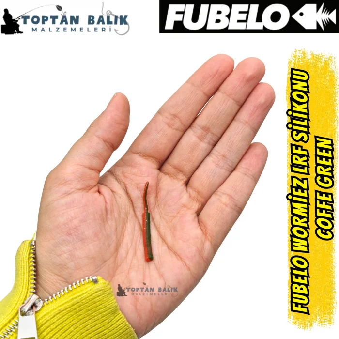 Fubelo Wormiez LRF Silikon Yemi - Coffe Green (5.2 cm / 18 Adet)