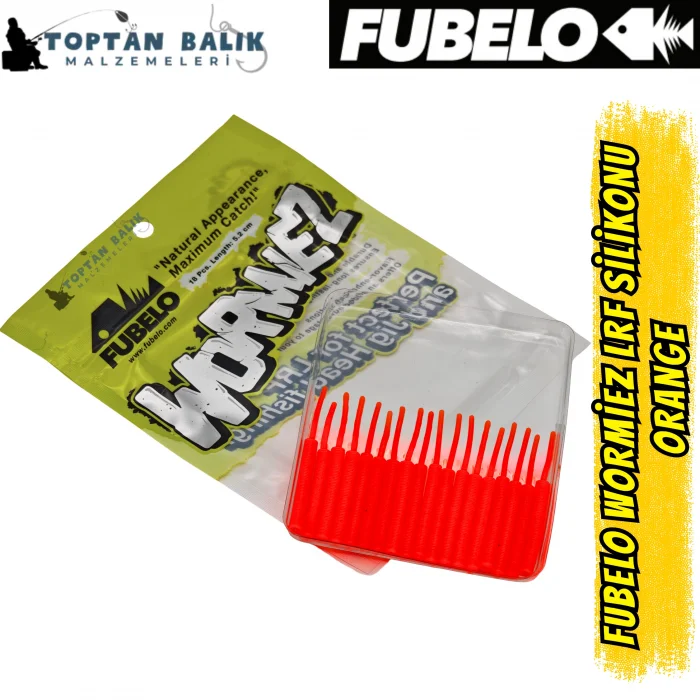 Fubelo Wormiez LRF Silikon Yemi - Orange (5.2 cm / 18 Adet)