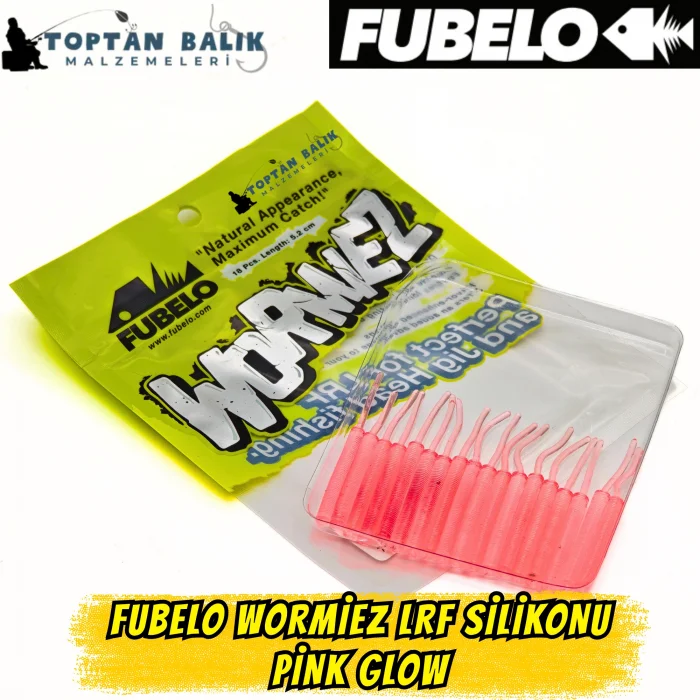 Fubelo Wormiez LRF Silikon Yemi - Pink Glow (5.2 cm / 18 Adet)