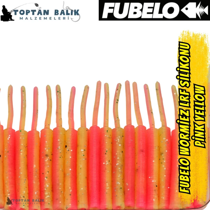 Fubelo Wormiez LRF Silikon Yemi - Pink Yellow (5.2 cm / 18 Adet)