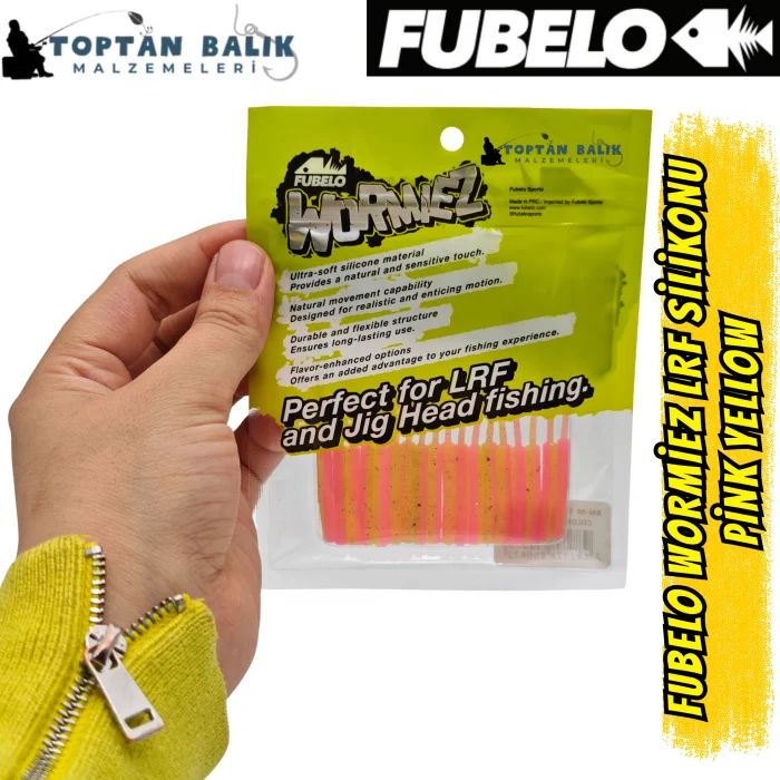 Fubelo Wormiez LRF Silikon Yemi - Pink Yellow (5.2 cm / 18 Adet)