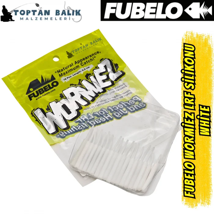 Fubelo Wormiez LRF Silikon Yemi - White (5.2 cm / 18 Adet)