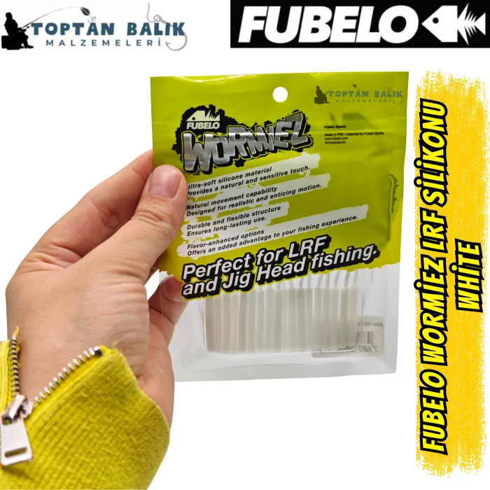 Fubelo Wormiez LRF Silikon Yemi - White (5.2 cm / 18 Adet)
