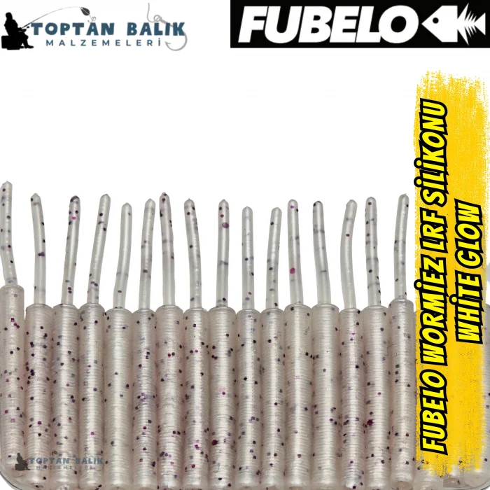 Fubelo Wormiez LRF Silikon Yemi - White Glow (5.2 cm / 18 Adet)