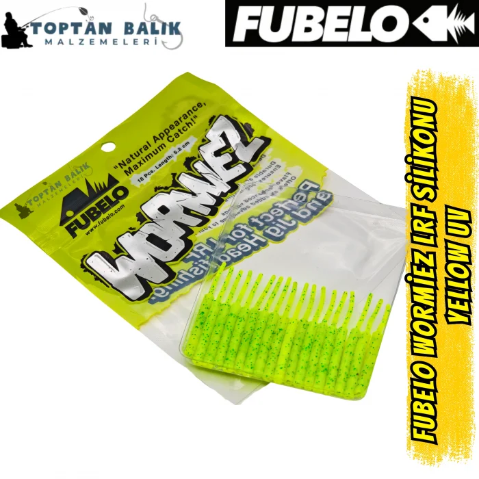 Fubelo Wormiez LRF Silikon Yemi - Yellow UV (5.2 cm / 18 Adet)