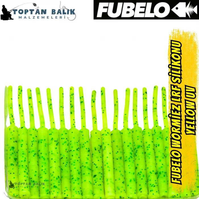 Fubelo Wormiez LRF Silikon Yemi - Yellow UV (5.2 cm / 18 Adet)
