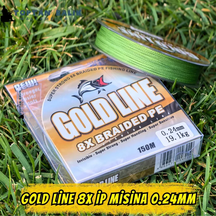 Gold Line 8X Örgü İp Misina 150m 0.24mm (19.1kg Çeker)